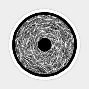 circle abstract line art Magnet