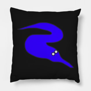 Blue Squirmles Inspired Worm On A String Pillow