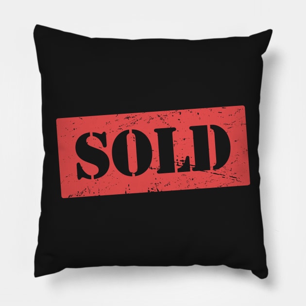 SOLD | Realtor & Real Estate Stamp Pillow by MeatMan