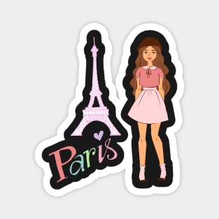 Paris and girl Magnet