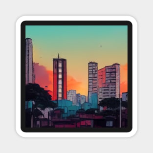Sao Paulo | Comics Style Magnet