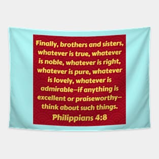 Bible Verse Philippians 4:8 Tapestry