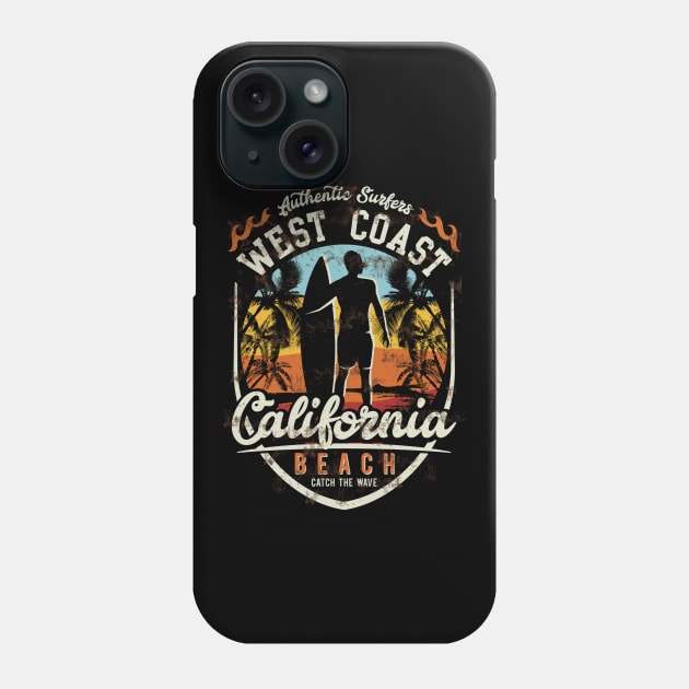 Authentic Surfer West Coast Beach Phone Case by Hariolf´s Mega Store