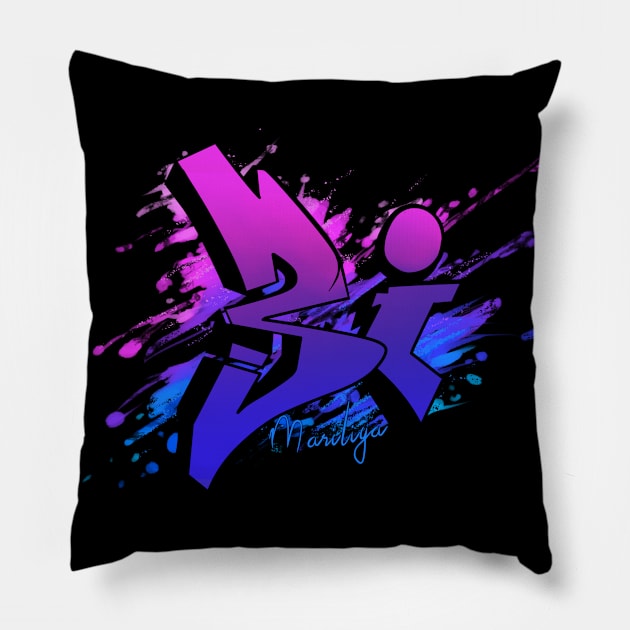 bisexual graffiti Pillow by Mariliya