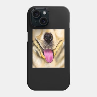 Labrador retriever mouth - cute Golden Labrador retriever puppy dog Phone Case