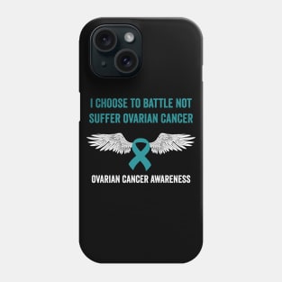 ovarian cancer warrior - teal ribbon awareness month - gynecological cancer Phone Case