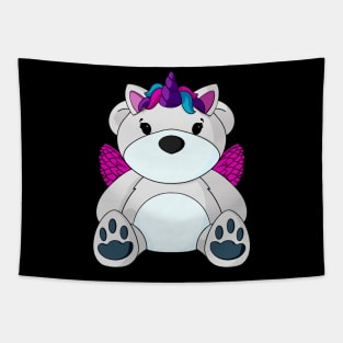 Unicorn Pegasus Teddy Bear Tapestry