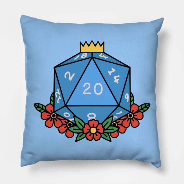 D20 Pillow by OctoberArts