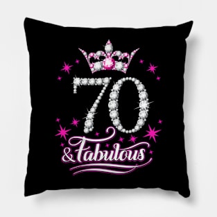 70Th Birthday 70 And Fabulous Ladies Womens Pillow