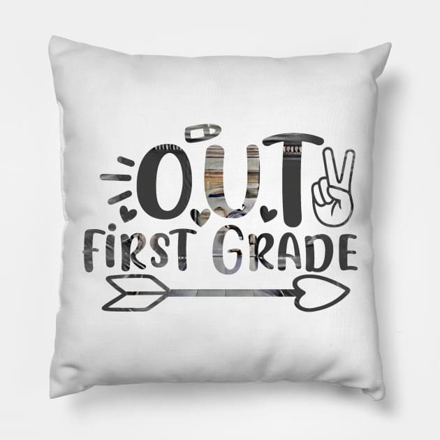 peace out first grade Pillow by PsyCave