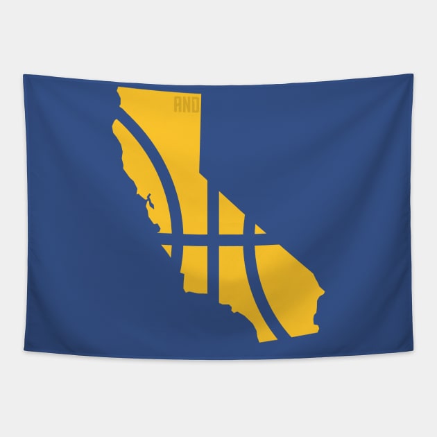 Warriors Basketball Tapestry by And1Designs