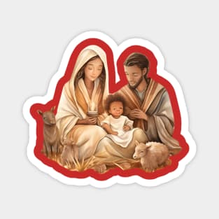 Watercolor Nativity Scene Magnet