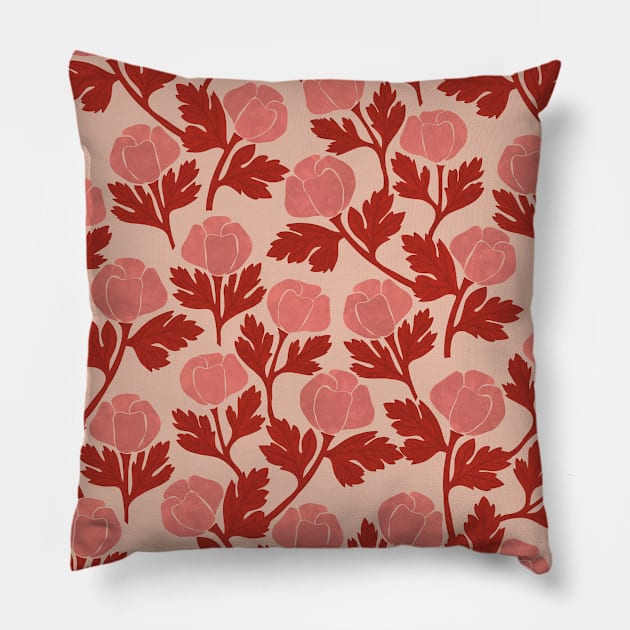 roses pattern Pillow by Elbuenlimon