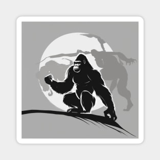 Gorilla Shadow Silhouette Anime Style Collection No. 160 Magnet