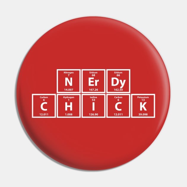 Nerdy Chick Pin by SillyShirts