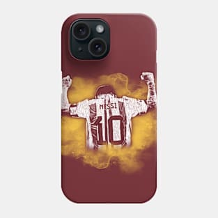 messi watercolor gold Phone Case