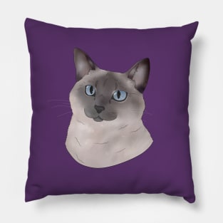 Martini Siamese Cat Pillow