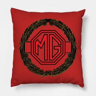 Vintage MG Wreath Pillow