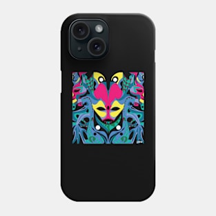 alien carnival monster mask ecopop art Phone Case