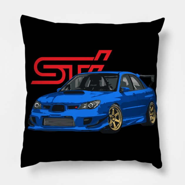 Subaru Impreza WRX STi GDB Hawkeye Pillow by cowtown_cowboy