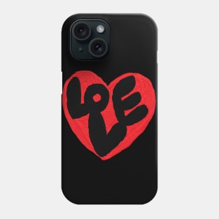 love, heart, oil painting Phone Case