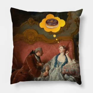 Renaissance man declaring his love to a woman. Pillow