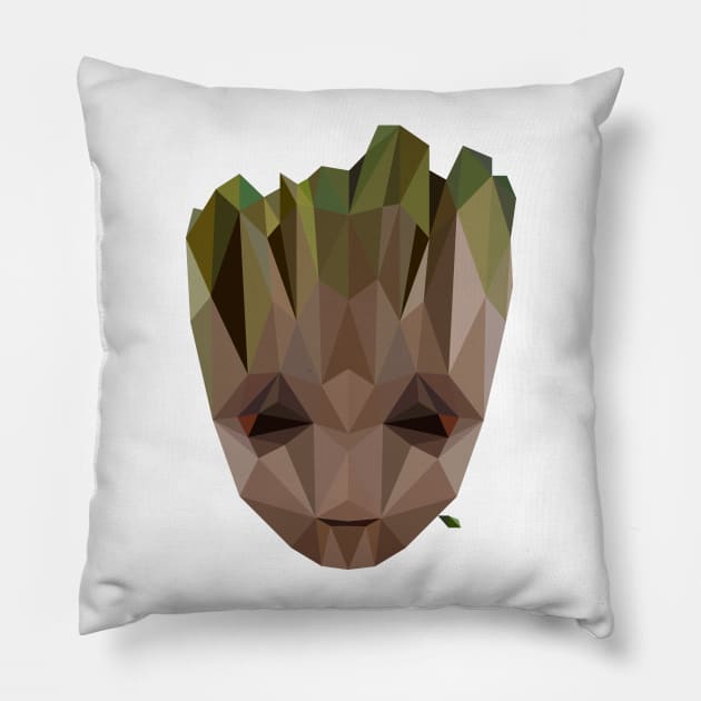 Baby Groot Poly Pillow by CriSan