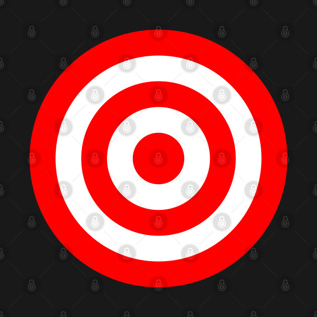 Discover Bullseye Target Red & White Shooting Rings - Target Shooting - T-Shirt