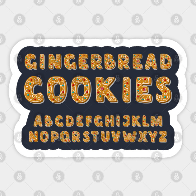 alphabet gingerbread cookies - Alphabet Gingerbread Cookies - Sticker