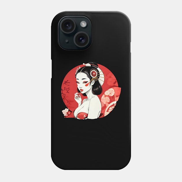 Geisha girl Phone Case by Japanese Fever