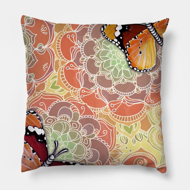 Butterfly Obsession Pillow by micklyn