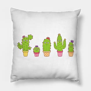 Cute flowering cactuses Pillow