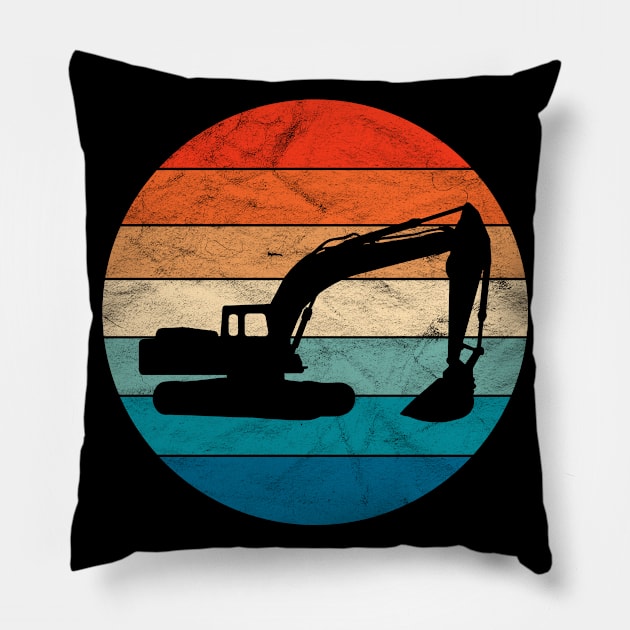 Vintage Excavator Pillow by ChadPill