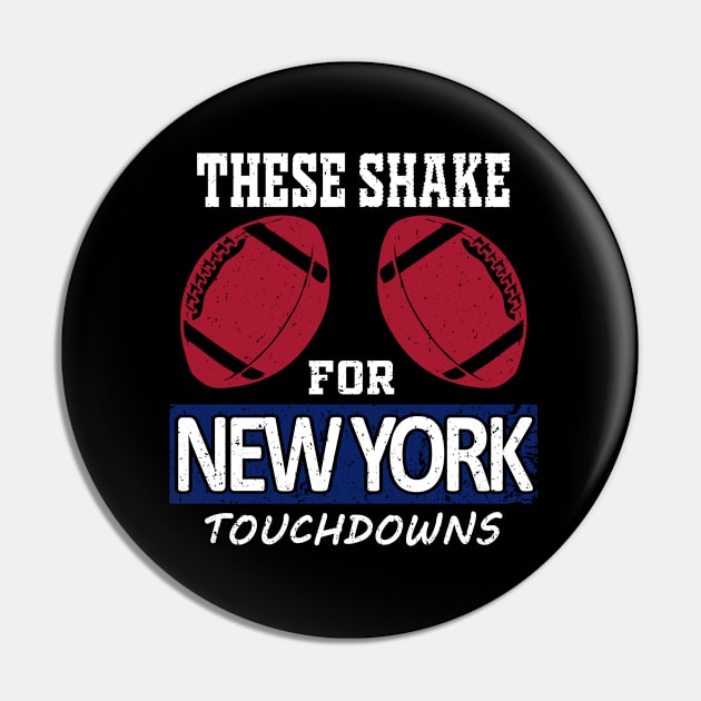 New York Big Blue Pro Football Shakes For TDs Pin by FFFM