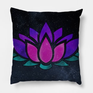 Glass Mosaic Lotus Leaf Art Pillow