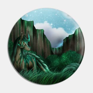 Green World landscape - Oricorns and Cliffs Pin