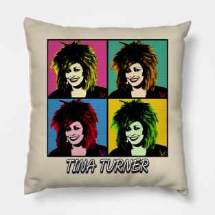 Tina Turner 80s Pop Art Style Pillow