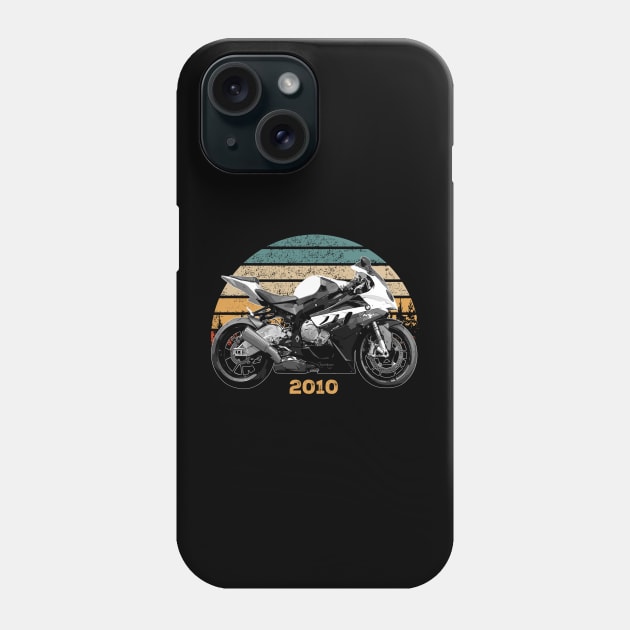 2010 BMW S1000RR Vintage Motorcycle Design Phone Case by Madisen Harvey