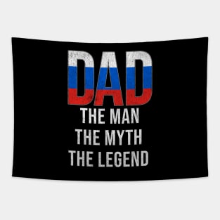 Russian Dad The Man The Myth The Legend - Gift for Russian Dad With Roots From Russian Tapestry