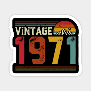 Vintage 1971 Birthday Gift Retro Style Magnet