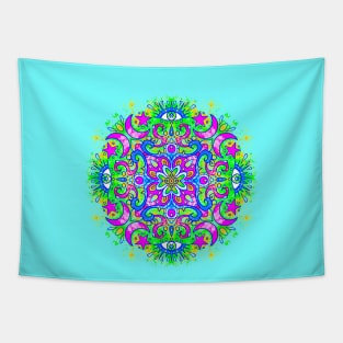 eyes mandala design Tapestry