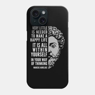 Marcus Aurelius Quote: A Happy Life Phone Case