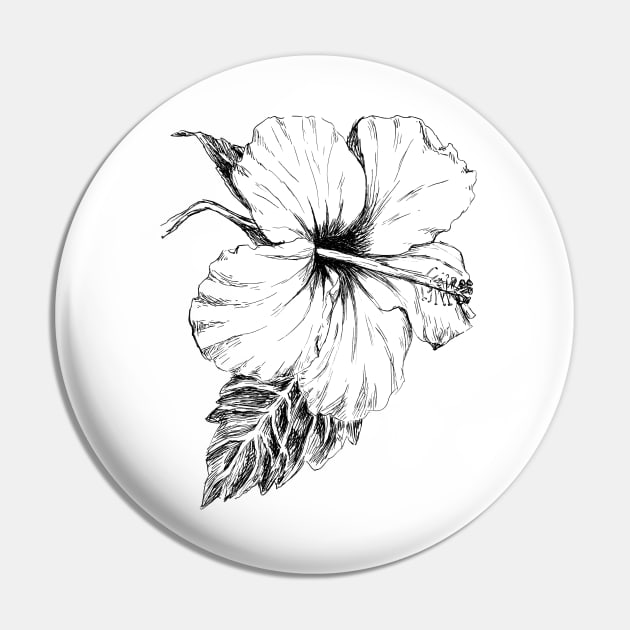 Hibiscus flower Pin by rachelsfinelines