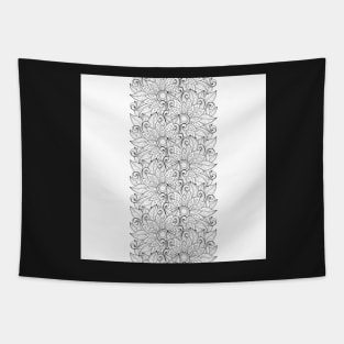 Non Colored Pattern with Floral Motifs Tapestry