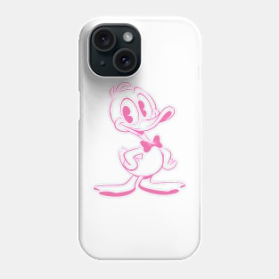 Hot Pink 1930s Cartoon Duck Phone Case