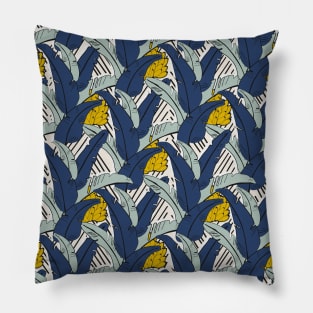 Retro tropical palm leaf print Pillow