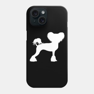 White Chinese Crested Dog Silhouette Phone Case