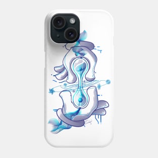 Blue cartoon hands modern and unique 4 Phone Case