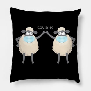 Masked Sheep Covid-19 Pillow