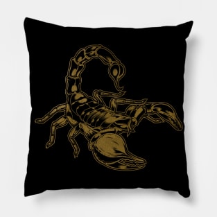 Gold Scorpion Pillow